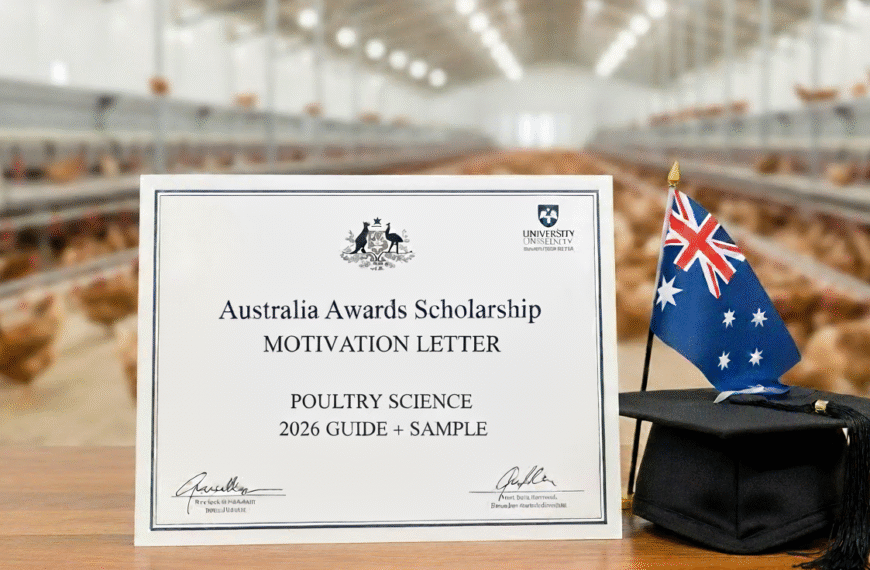 Motivation Letter for Australia Awards Scholarship – Poultry Science Focus (2026 Guide + Sample)