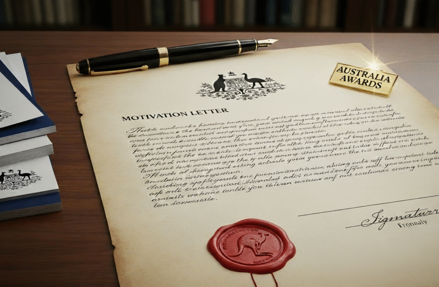 Sample Motivation Letter for Australia Awards Scholarship 2026 – Direct Government or Ministry Nomination