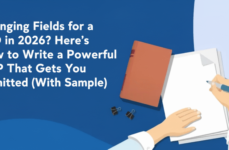 Changing Fields for a PhD in 2026 Here’s How to Write a Powerful SOP That Gets You Admitted (With Sample)